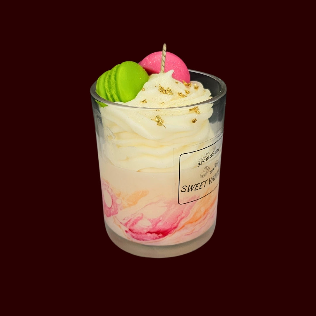 🍦SWEET VANILLA🍡 Lumânare parfumată decorativă, ceară naturală handmade