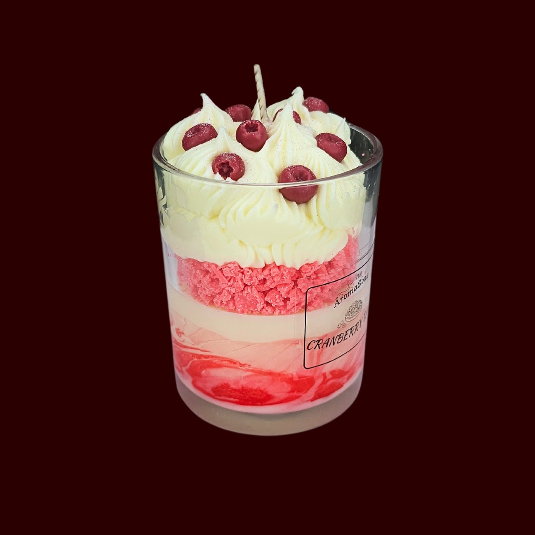 🍅CRANBERRY TART🍰 Lumânare parfumată decorativă, ceară naturală handmade