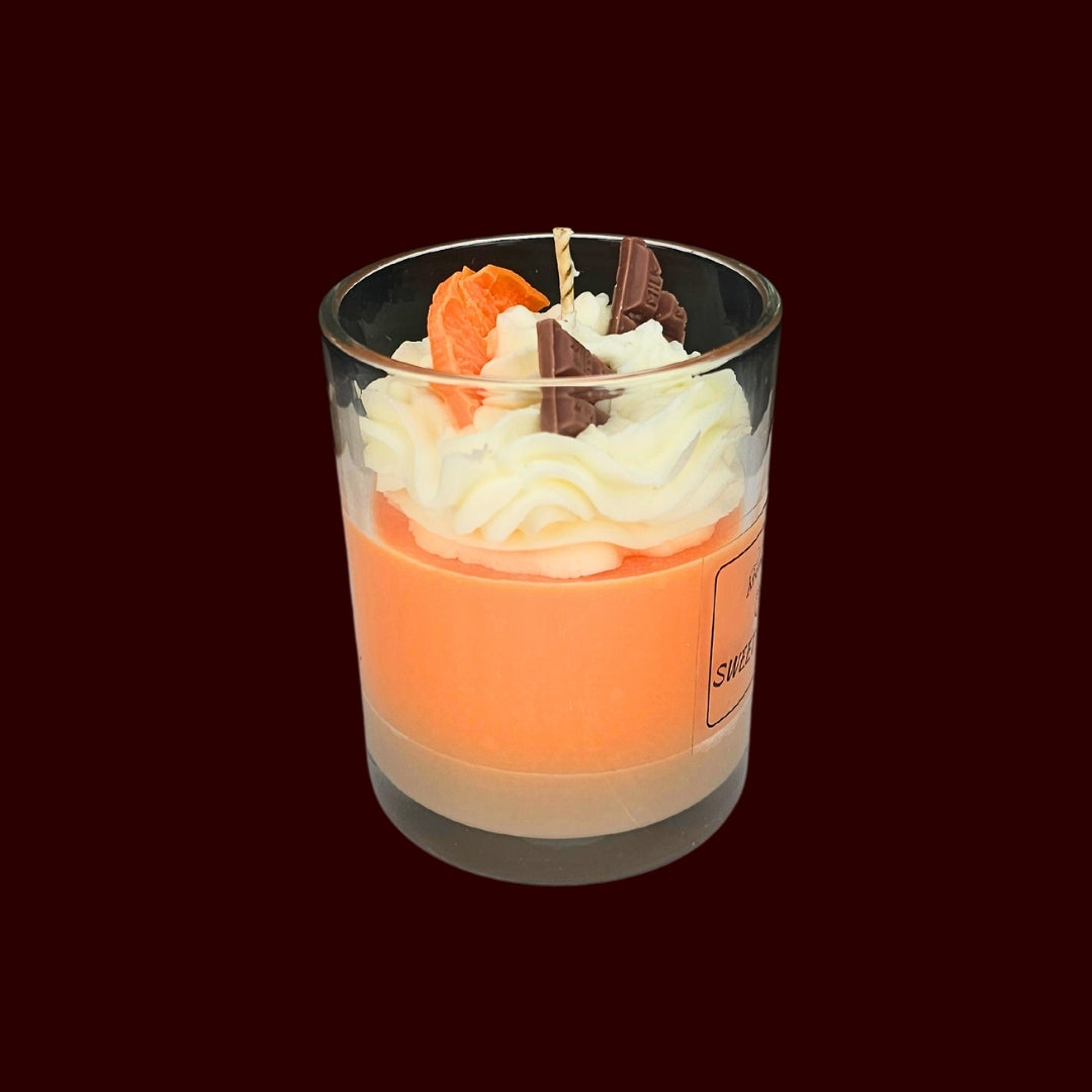 🍊SWEET ORANGE🍰 Lumânare parfumată decorativă, ceară naturală handmade