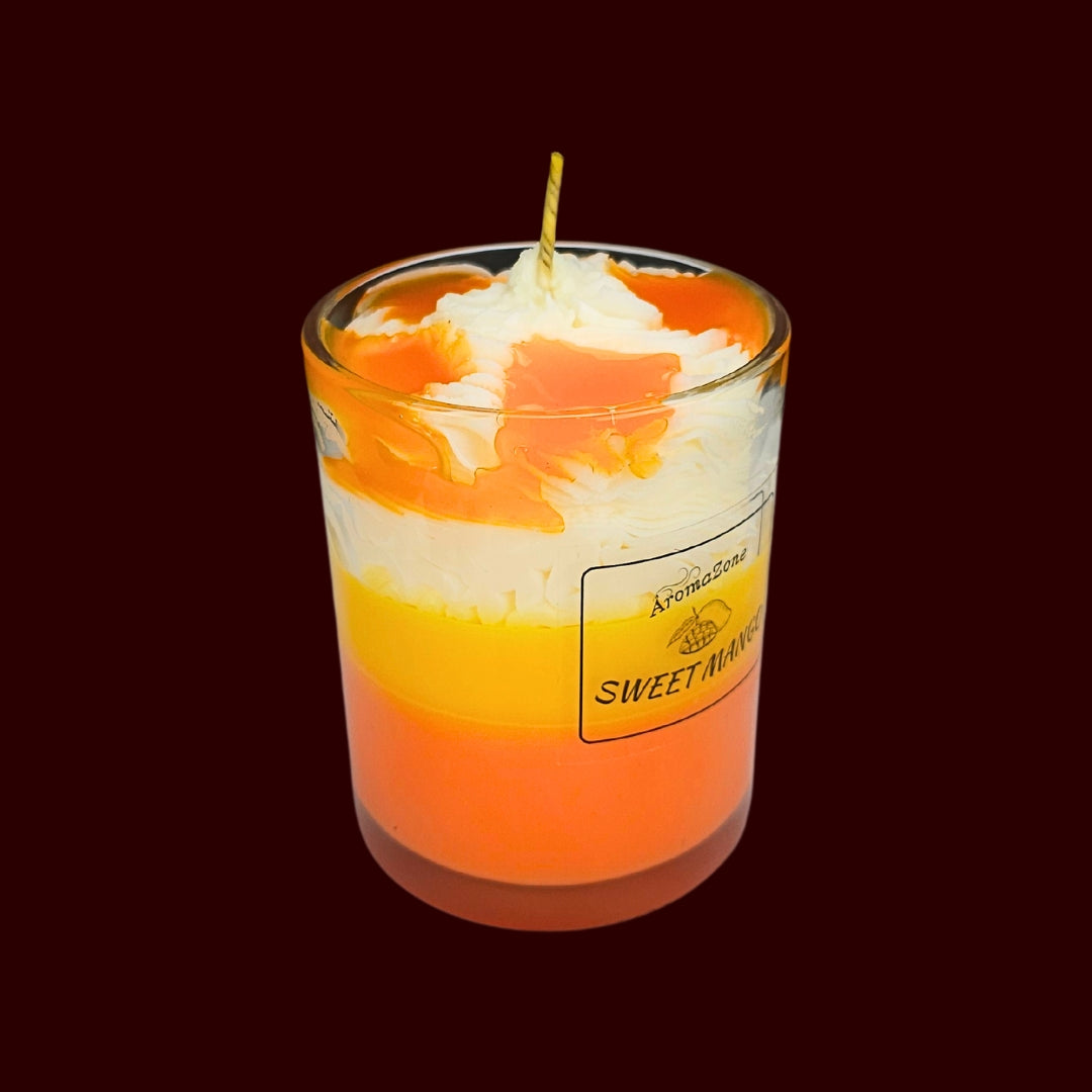 🥭SWEET MANGO💛 Lumânare parfumată decorativă, ceară naturală handmade