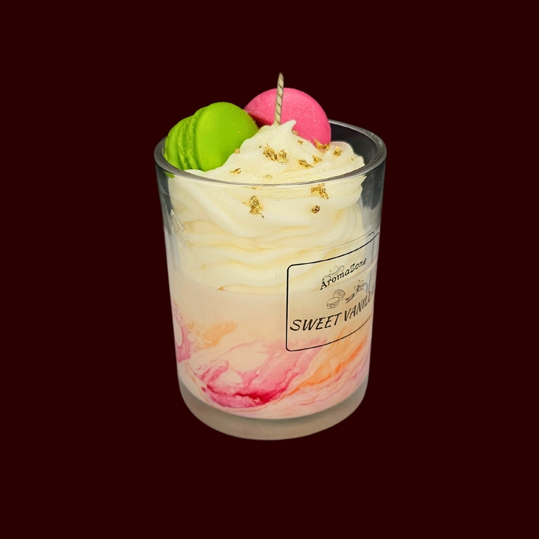🍦SWEET VANILLA🍡 Lumânare parfumată decorativă, ceară naturală handmade