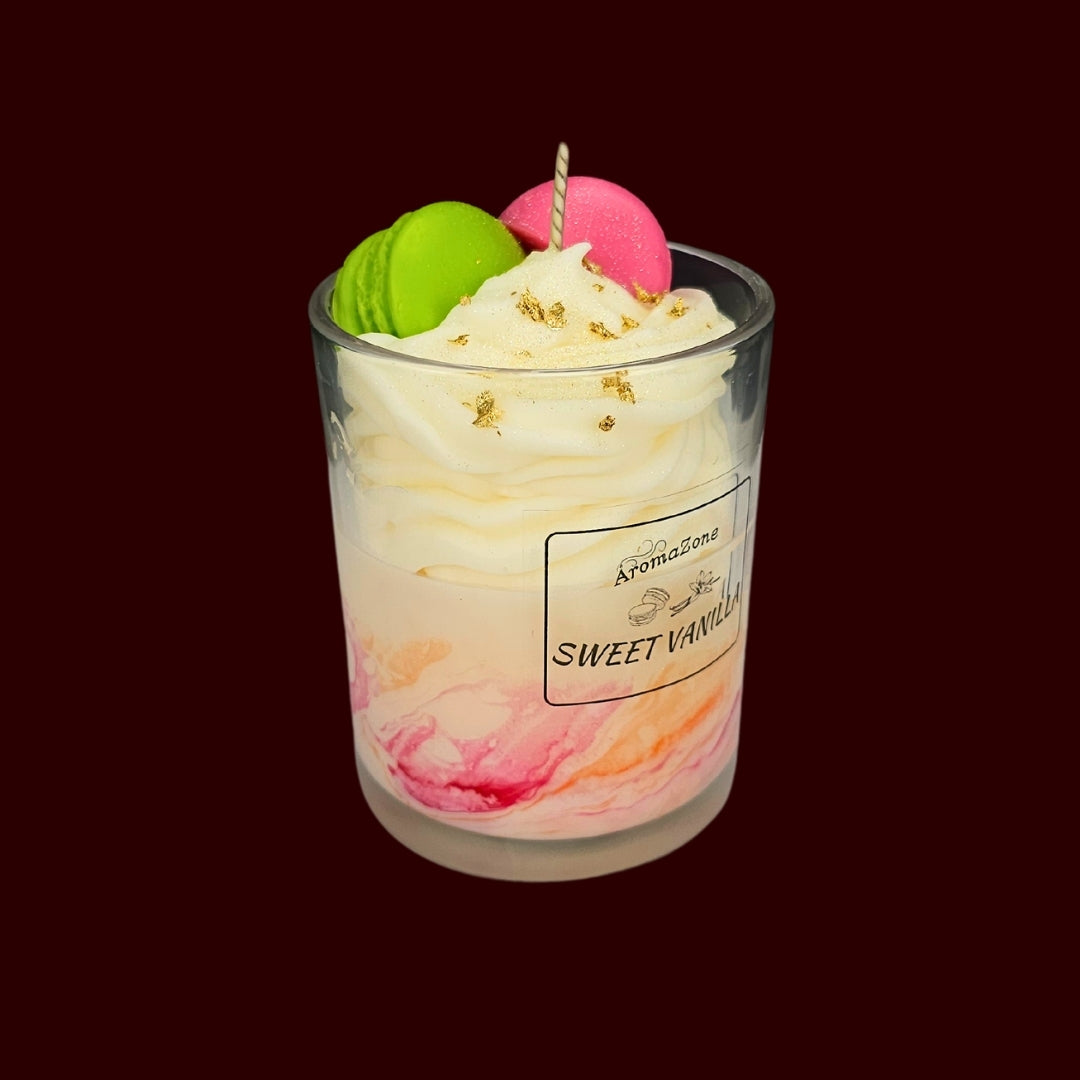 🍦SWEET VANILLA🍡 Lumânare parfumată decorativă, ceară naturală handmade