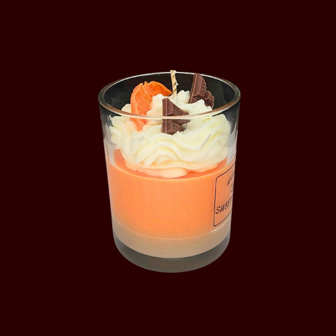 🍊SWEET ORANGE🍰 Lumânare parfumată decorativă, ceară naturală handmade
