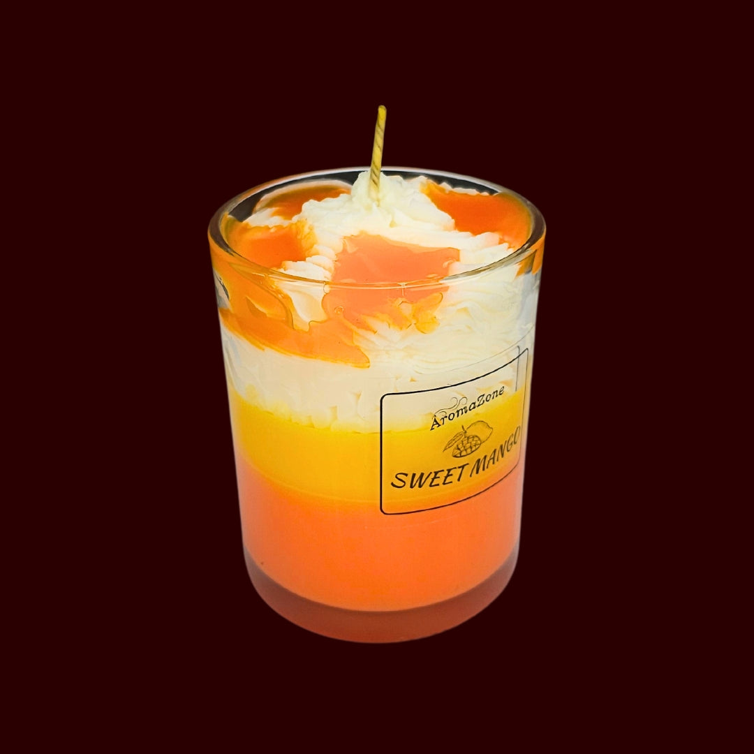 🥭SWEET MANGO💛 Lumânare parfumată decorativă, ceară naturală handmade