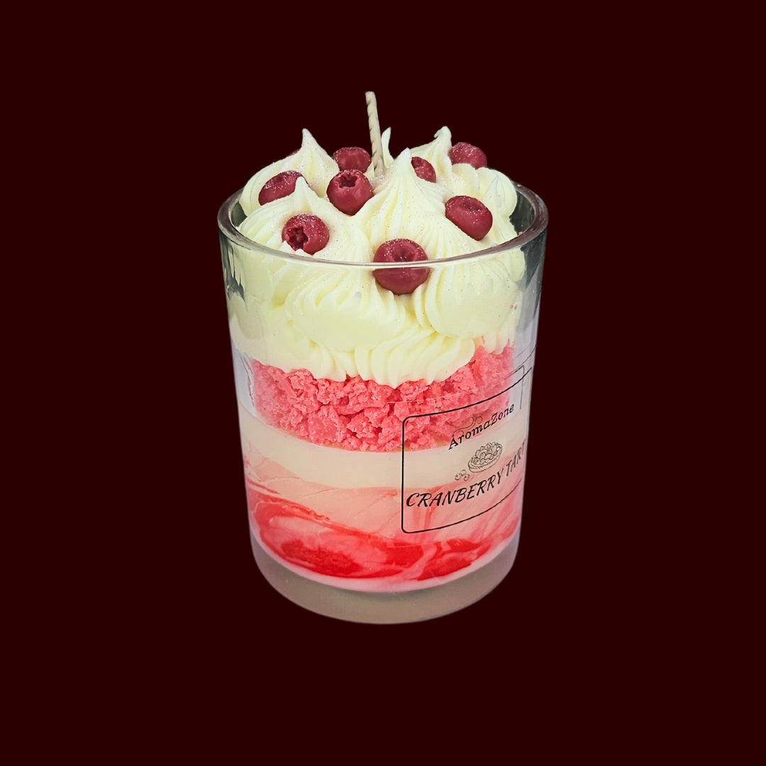 🍅CRANBERRY TART🍰 Lumânare parfumată decorativă, ceară naturală handmade