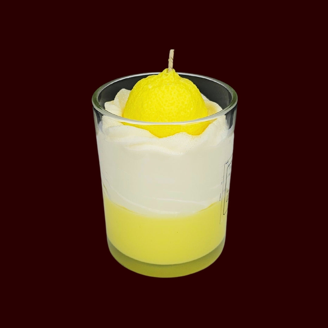 🍋LEMON FRESH🍃 Lumânare parfumată decorativă, ceară naturală handmade