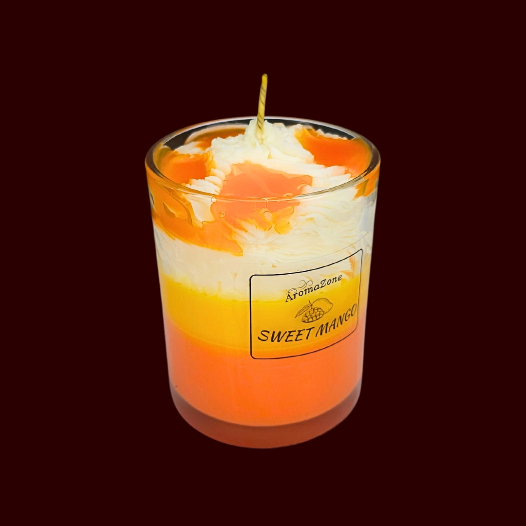 🥭SWEET MANGO💛 Lumânare parfumată decorativă, ceară naturală handmade