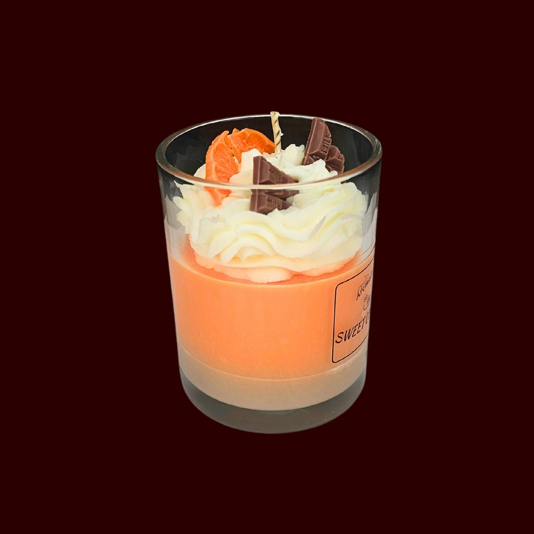 🍊SWEET ORANGE🍰 Lumânare parfumată decorativă, ceară naturală handmade