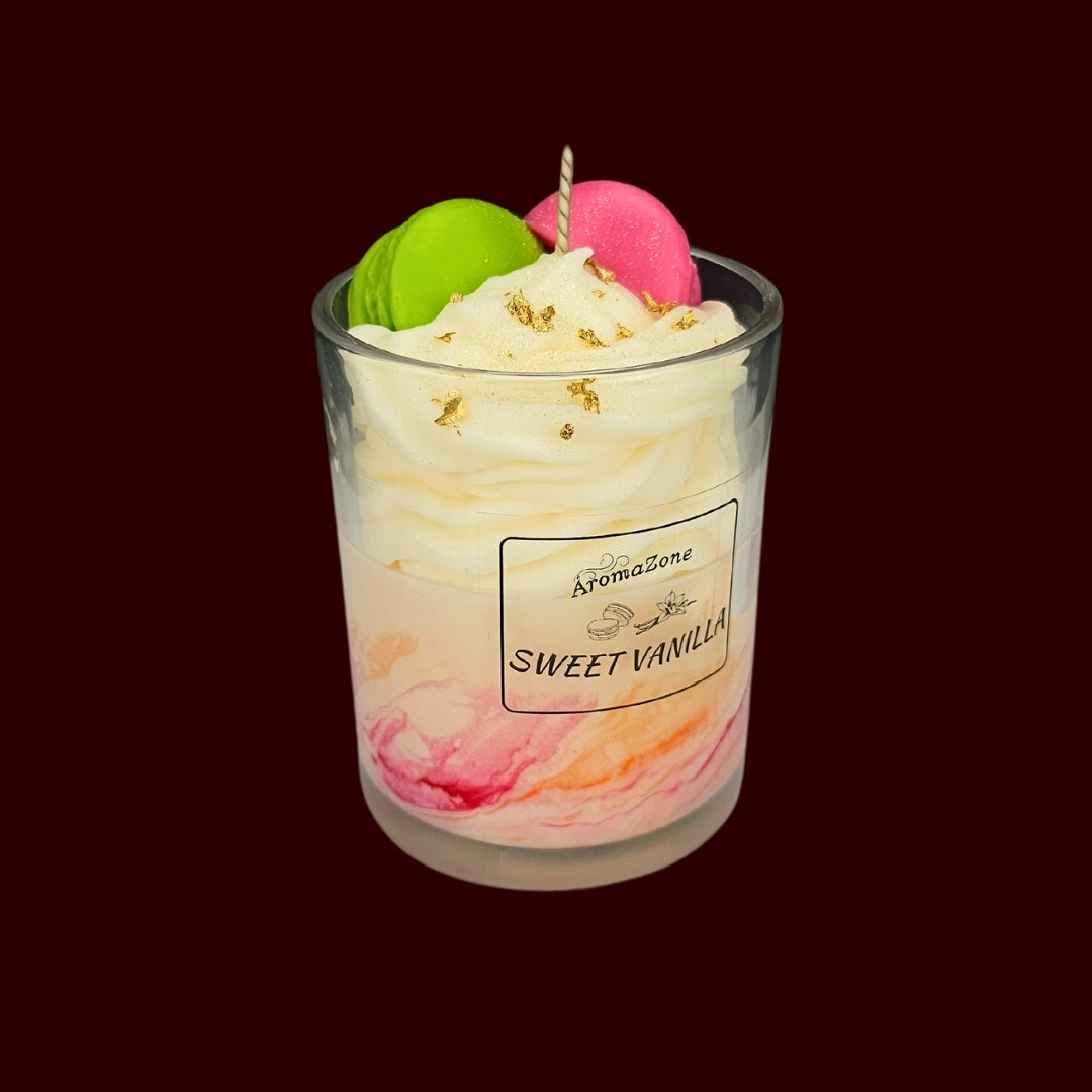 🍦SWEET VANILLA🍡 Lumânare parfumată decorativă, ceară naturală handmade