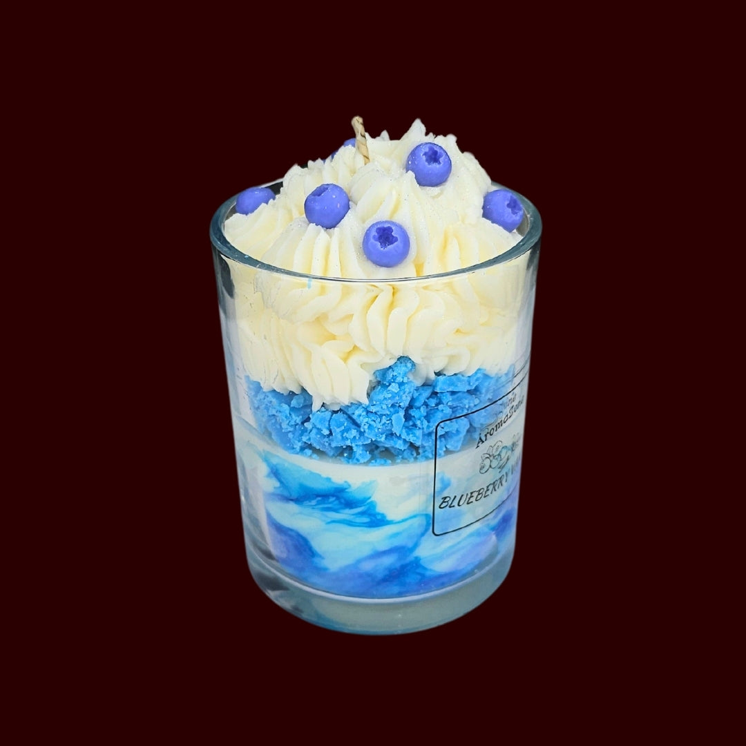 🫐BLUEBERRY VANILLA🍦 Lumânare parfumată decorativă, ceară naturală handmade