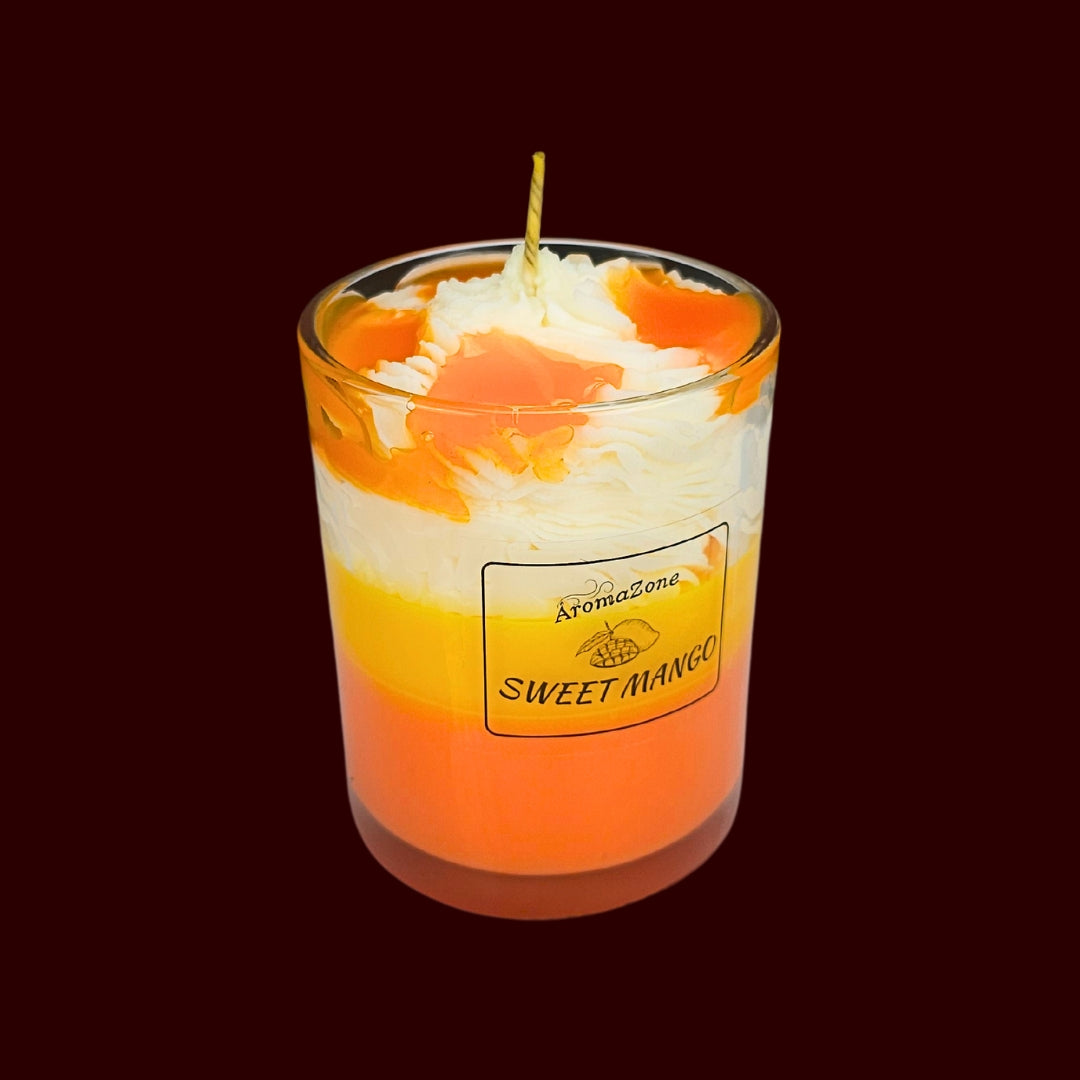 🥭SWEET MANGO💛 Lumânare parfumată decorativă, ceară naturală handmade