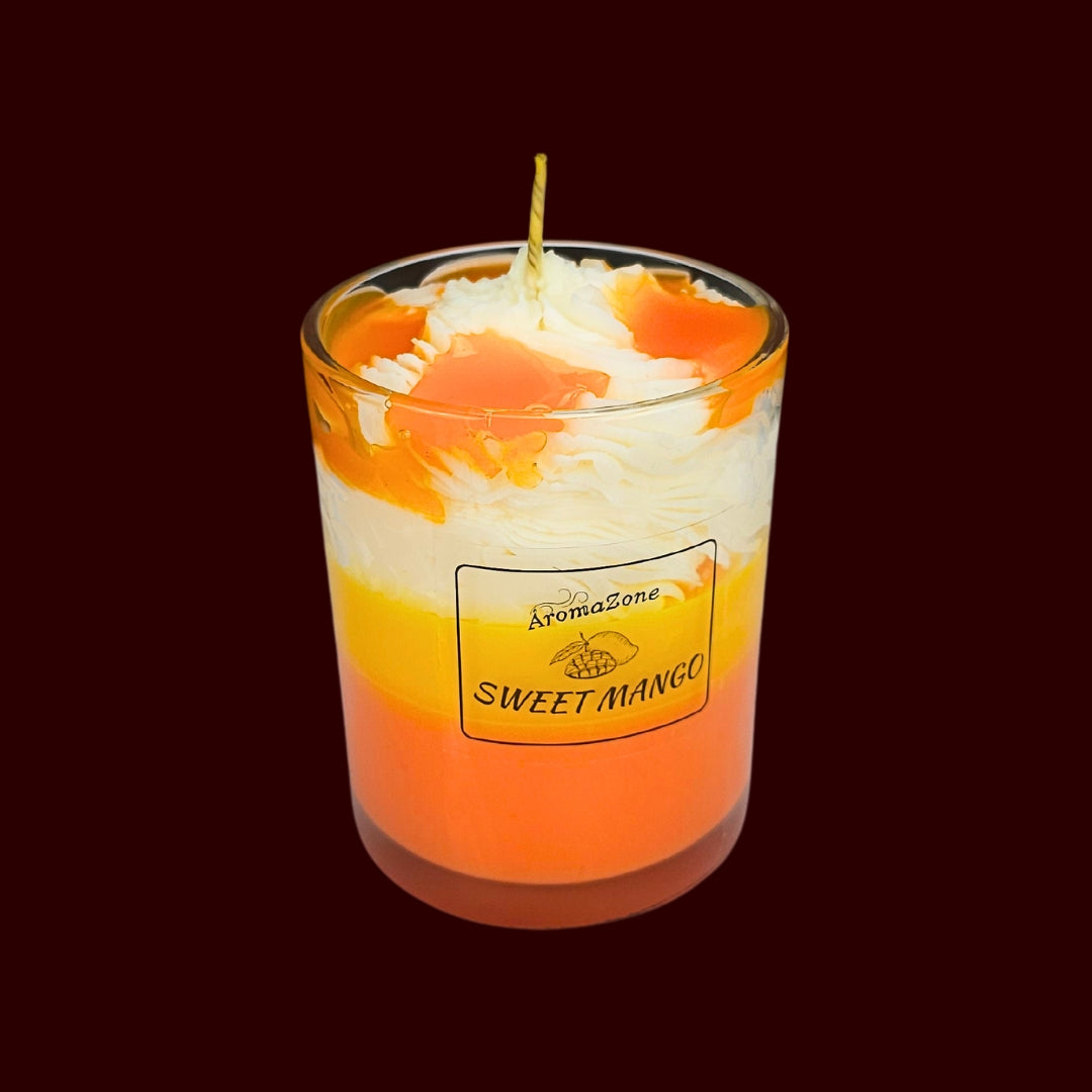 🥭SWEET MANGO💛 Lumânare parfumată decorativă, ceară naturală handmade