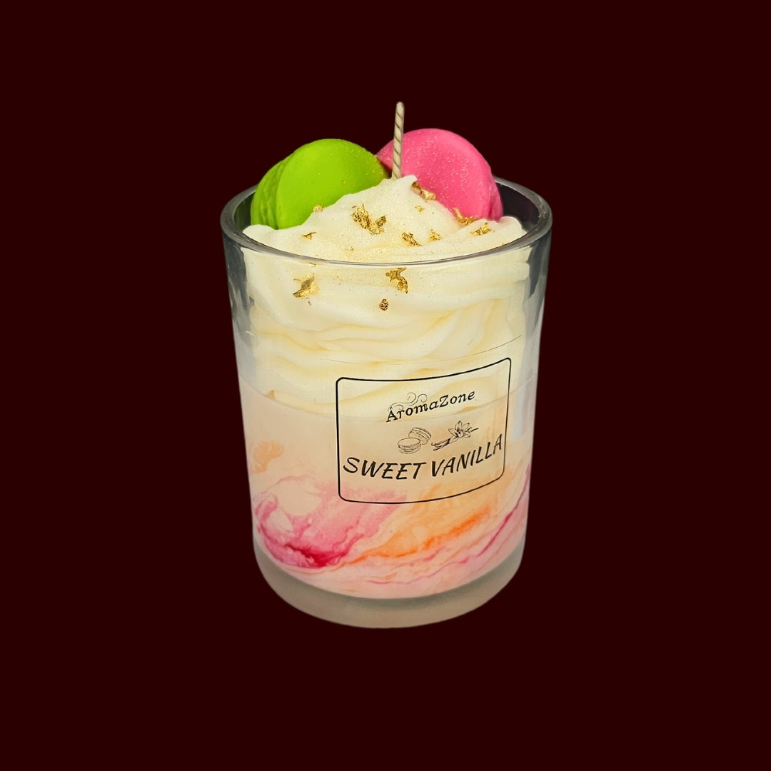 🍦SWEET VANILLA🍡 Lumânare parfumată decorativă, ceară naturală handmade