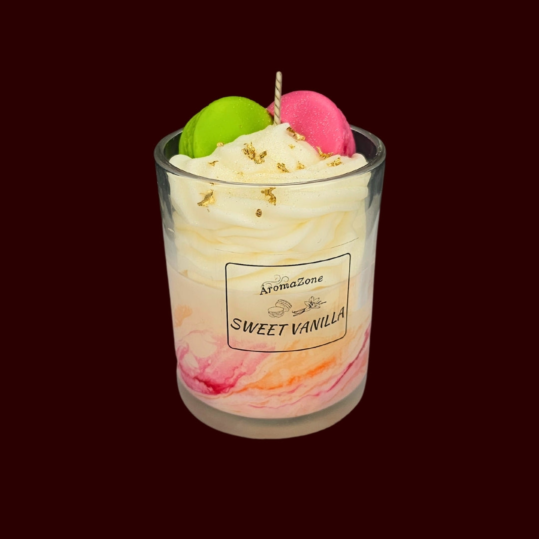 🍦SWEET VANILLA🍡 Lumânare parfumată decorativă, ceară naturală handmade