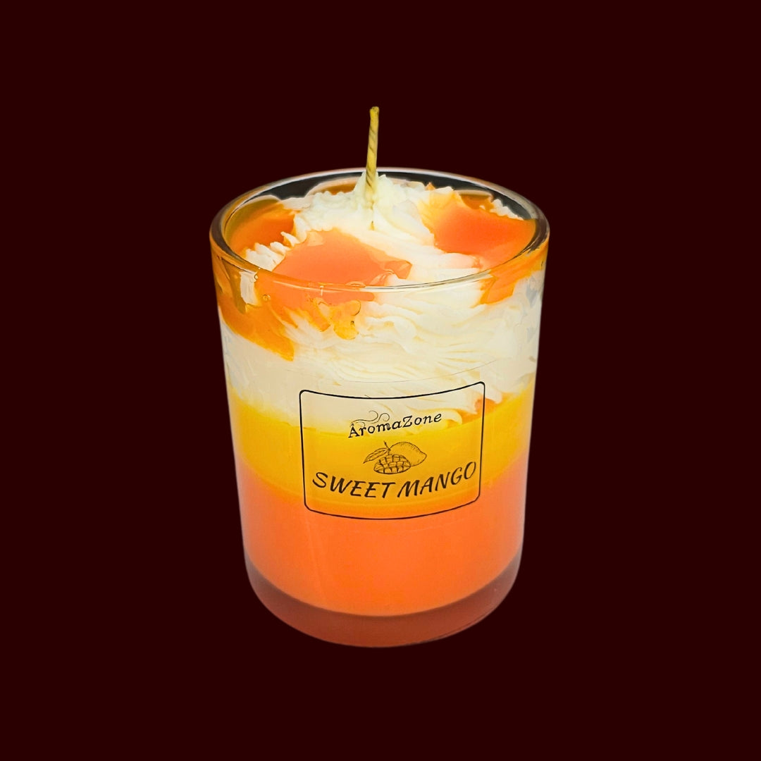 🥭SWEET MANGO💛 Lumânare parfumată decorativă, ceară naturală handmade