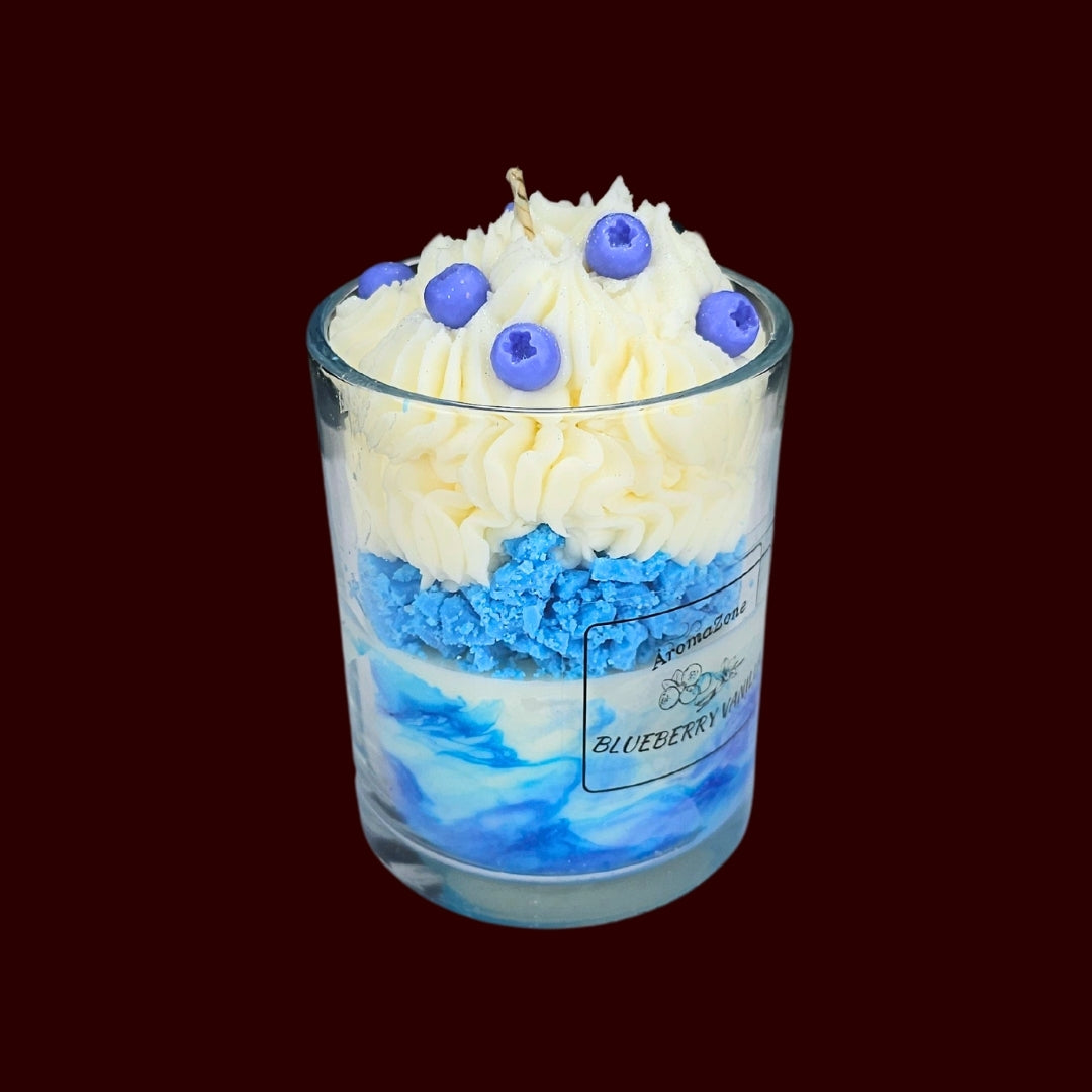 🫐BLUEBERRY VANILLA🍦 Lumânare parfumată decorativă, ceară naturală handmade
