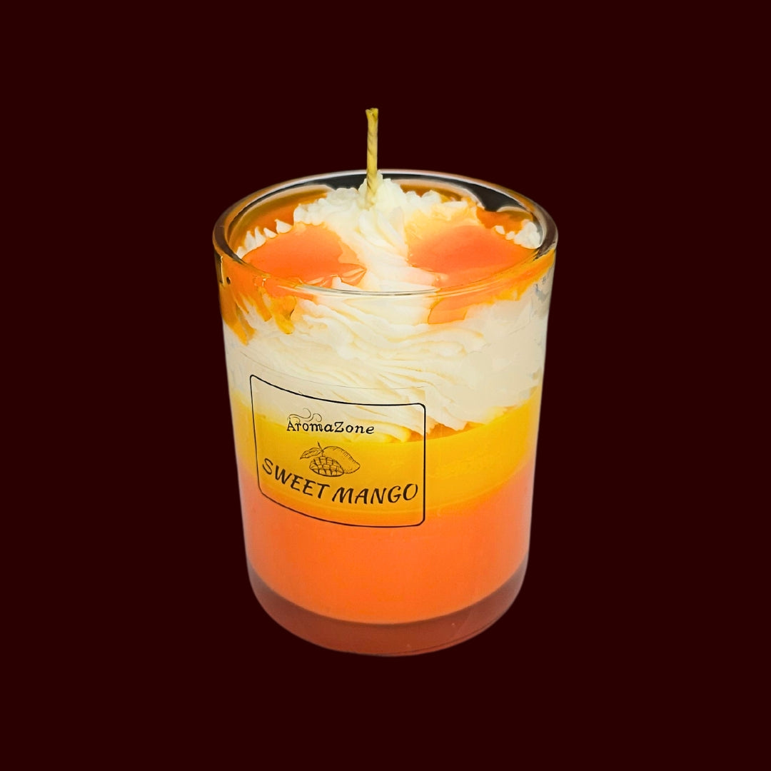 🥭SWEET MANGO💛 Lumânare parfumată decorativă, ceară naturală handmade