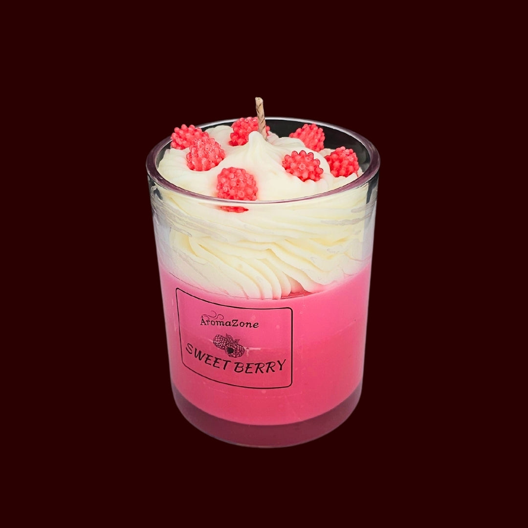 🍓SWEET BERRY❤️ Lumânare parfumată decorativă, ceară naturală handmade
