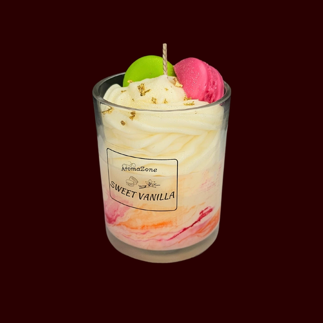 🍦SWEET VANILLA🍡 Lumânare parfumată decorativă, ceară naturală handmade