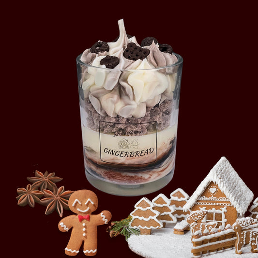 🍪GINGERBREAD🥯 Lumânare parfumată decorativă, ceară naturală handmade