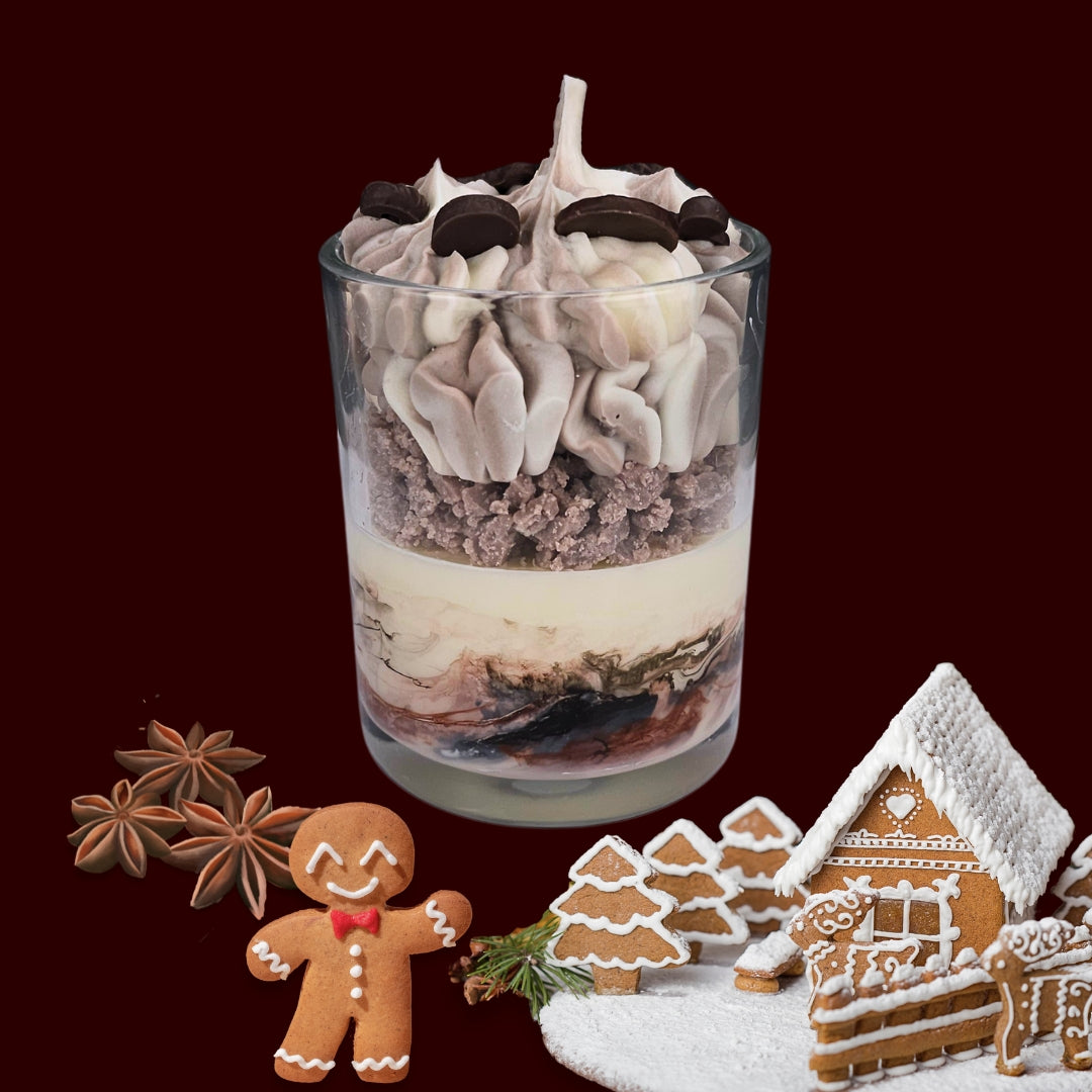 🍪GINGERBREAD🥯 Lumânare parfumată decorativă, ceară naturală handmade