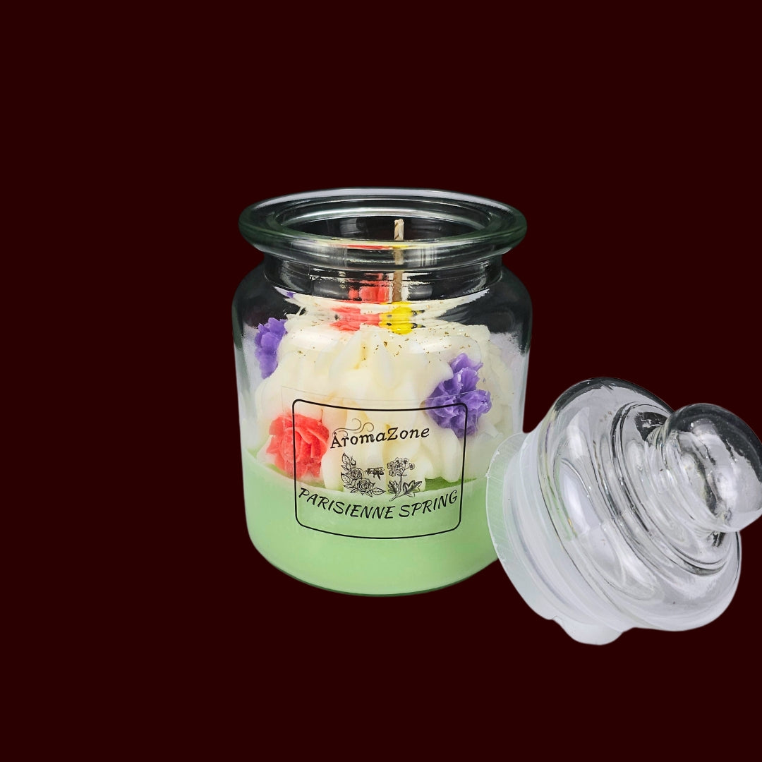 💐PARISIENNE SPRING🐝 Lumânare parfumată decorativă, ceară naturală handmade
