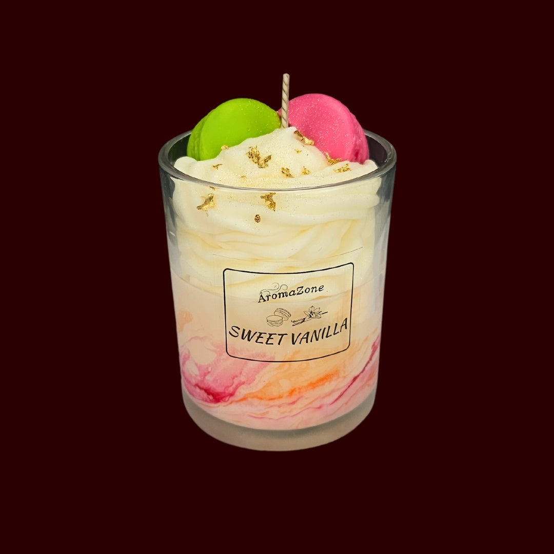 🍦SWEET VANILLA🍡 Lumânare parfumată decorativă, ceară naturală handmade
