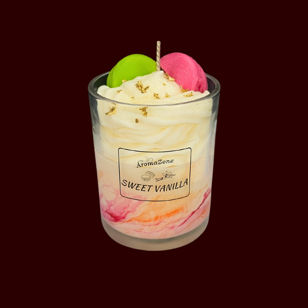 🍦SWEET VANILLA🍡 Lumânare parfumată decorativă, ceară naturală handmade