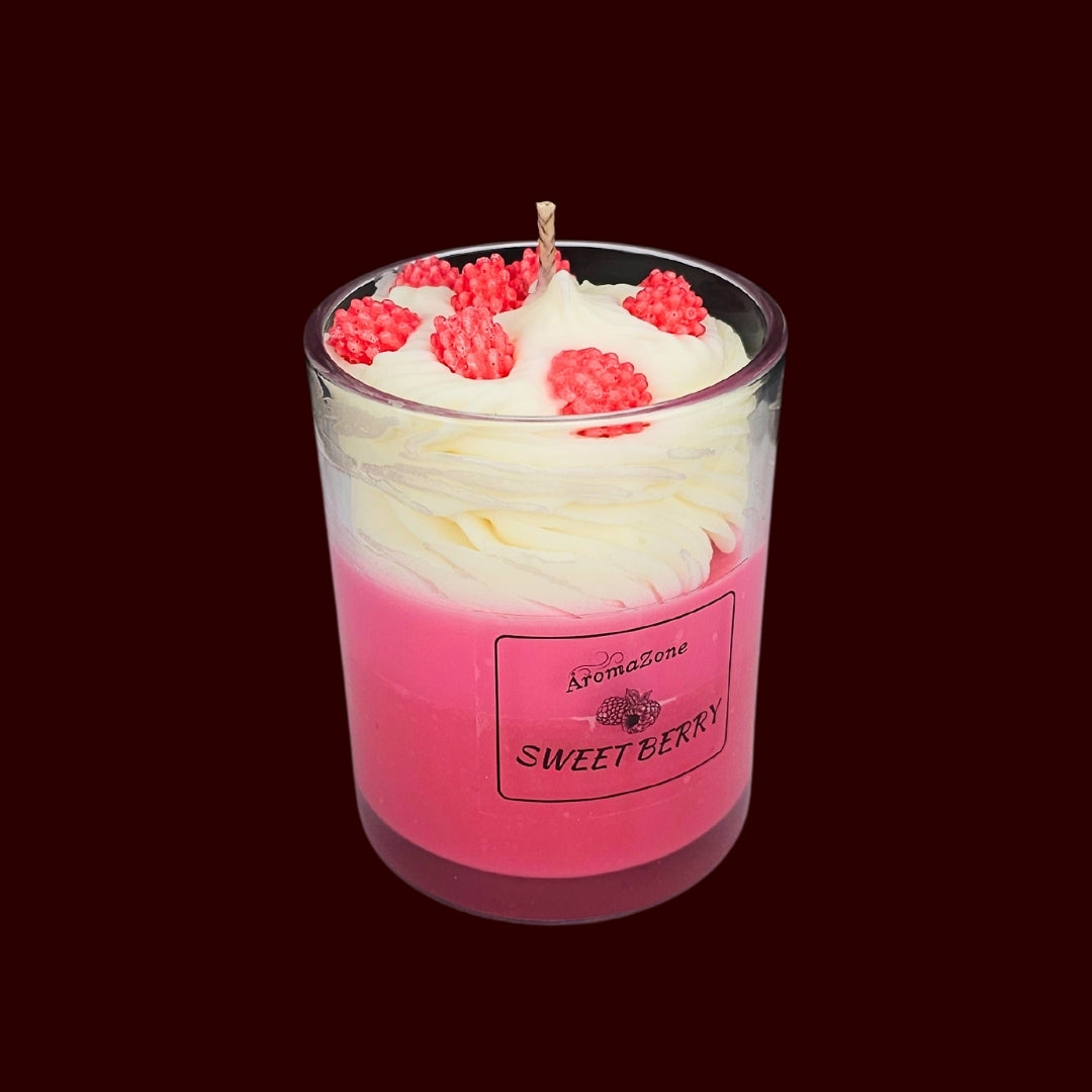 🍓SWEET BERRY❤️ Lumânare parfumată decorativă, ceară naturală handmade