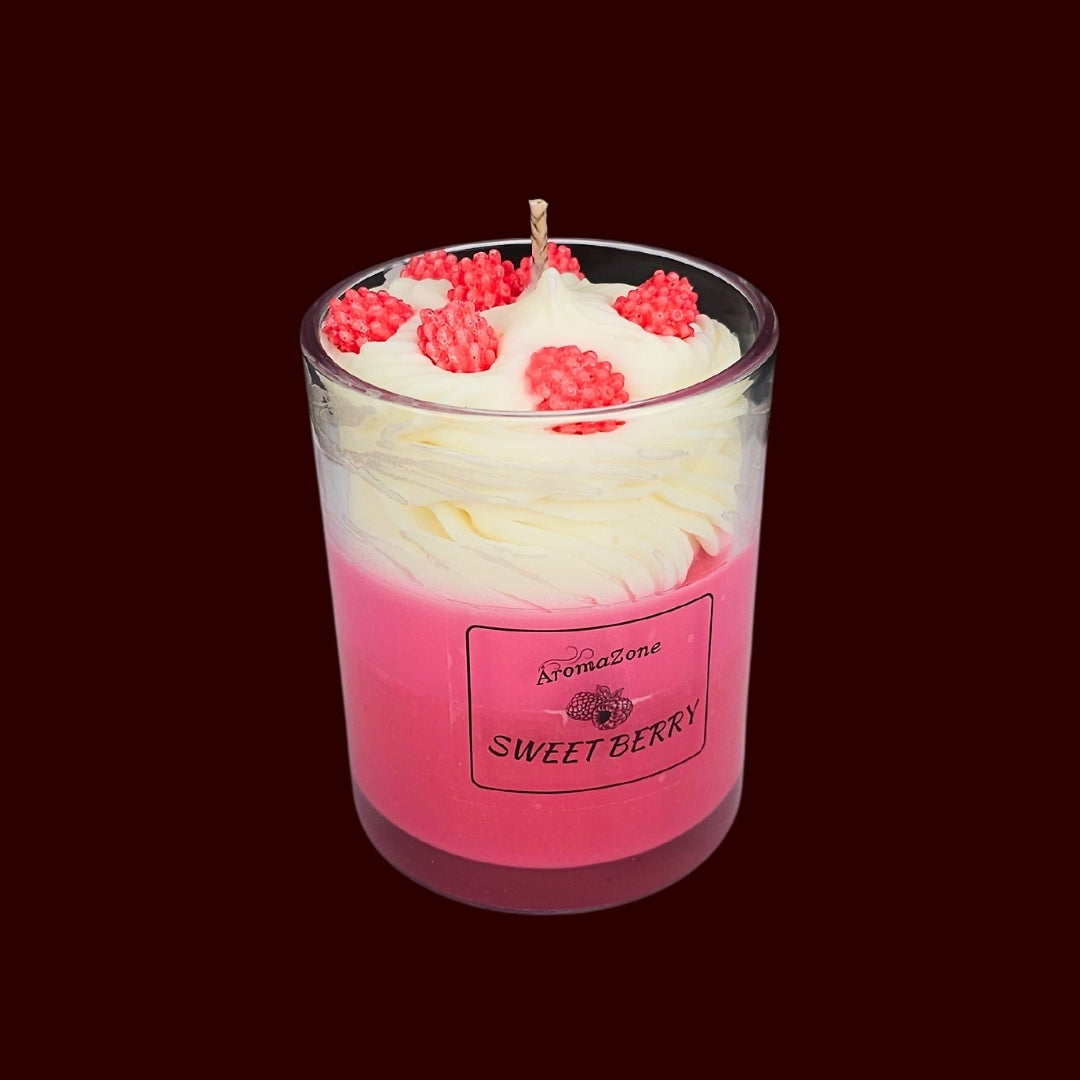 🍓SWEET BERRY❤️ Lumânare parfumată decorativă, ceară naturală handmade