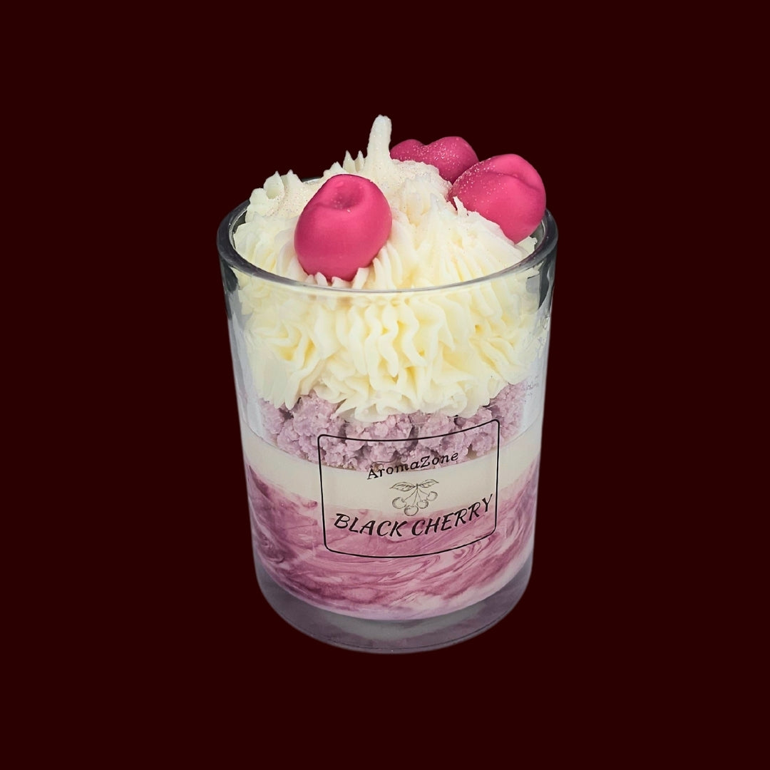 🍒BLACK CHERRY❤️ Lumânare parfumată decorativă, ceară naturală handmade