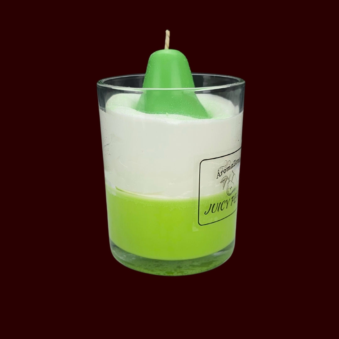 🍐JUICY PEAR🌼 Lumânare parfumată decorativă, ceară naturală handmade