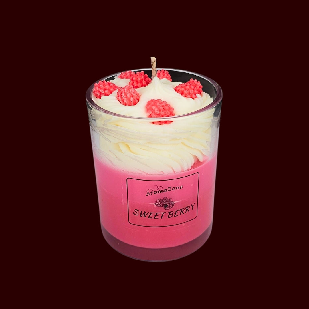 🍓SWEET BERRY❤️ Lumânare parfumată decorativă, ceară naturală handmade
