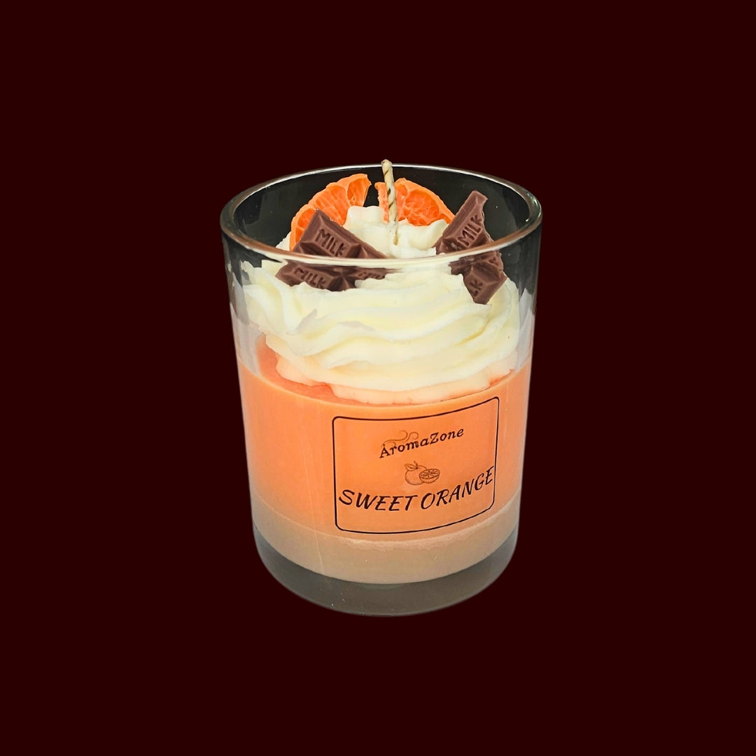 🍊SWEET ORANGE🍰 Lumânare parfumată decorativă, ceară naturală handmade