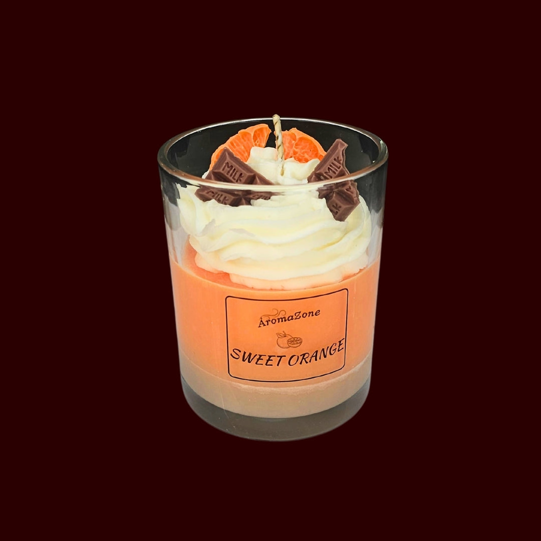 🍊SWEET ORANGE🍰 Lumânare parfumată decorativă, ceară naturală handmade