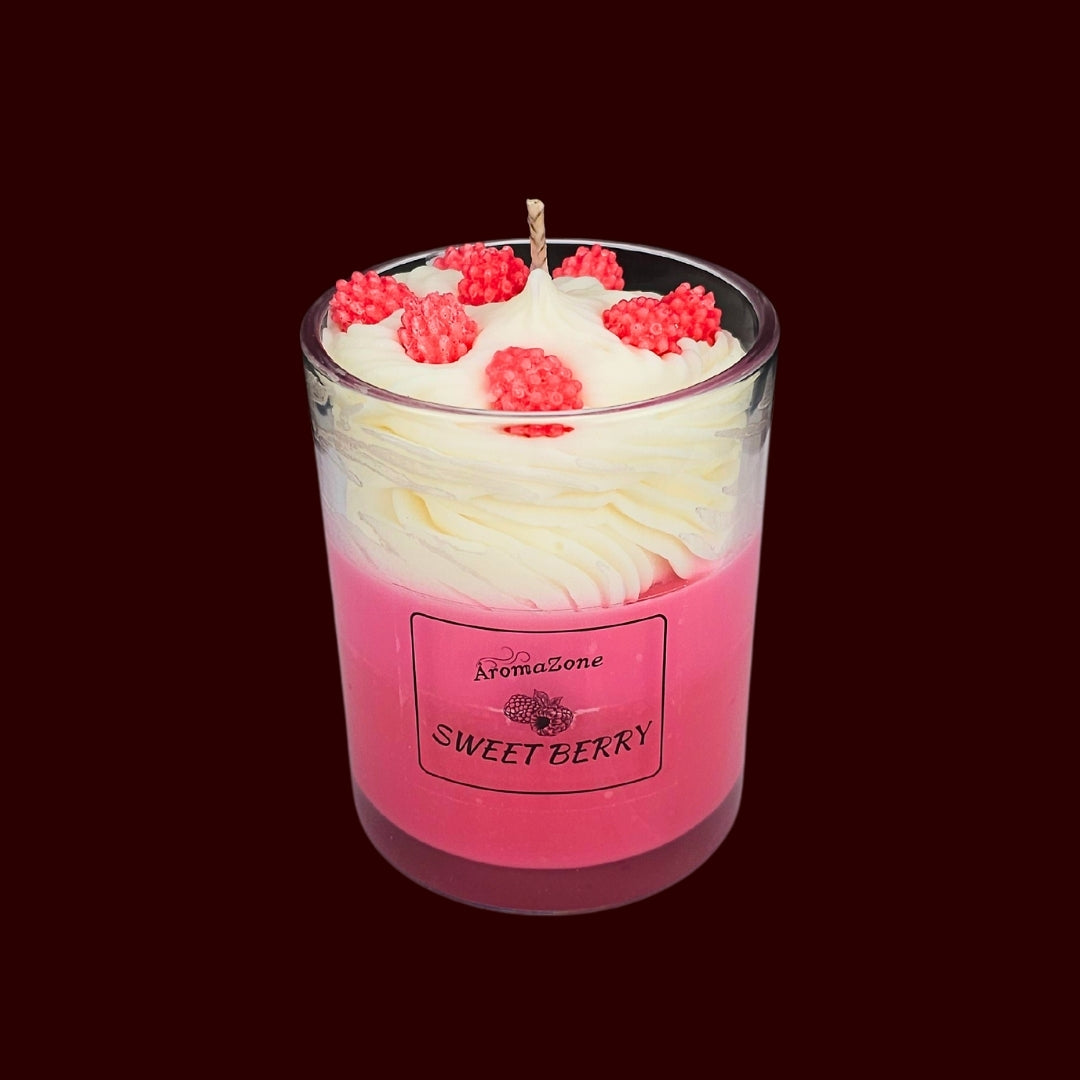 🍓SWEET BERRY❤️ Lumânare parfumată decorativă, ceară naturală handmade