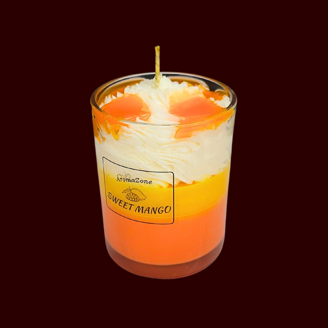 🥭SWEET MANGO💛 Lumânare parfumată decorativă, ceară naturală handmade