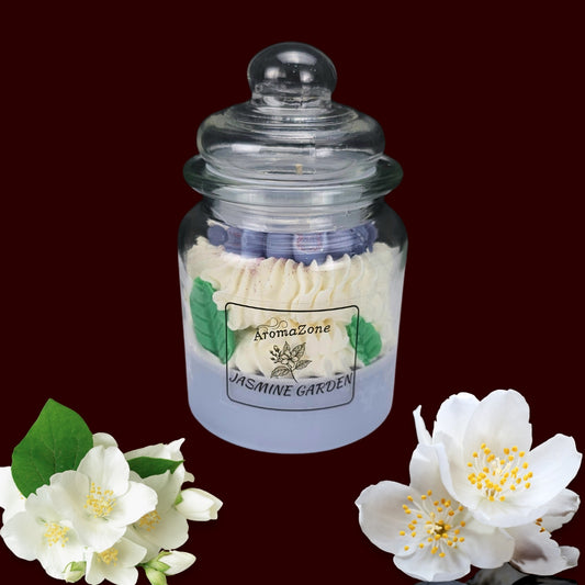 🌸JASMINE GARDEN🌿 Lumânare parfumată decorativă, ceară naturală handmade