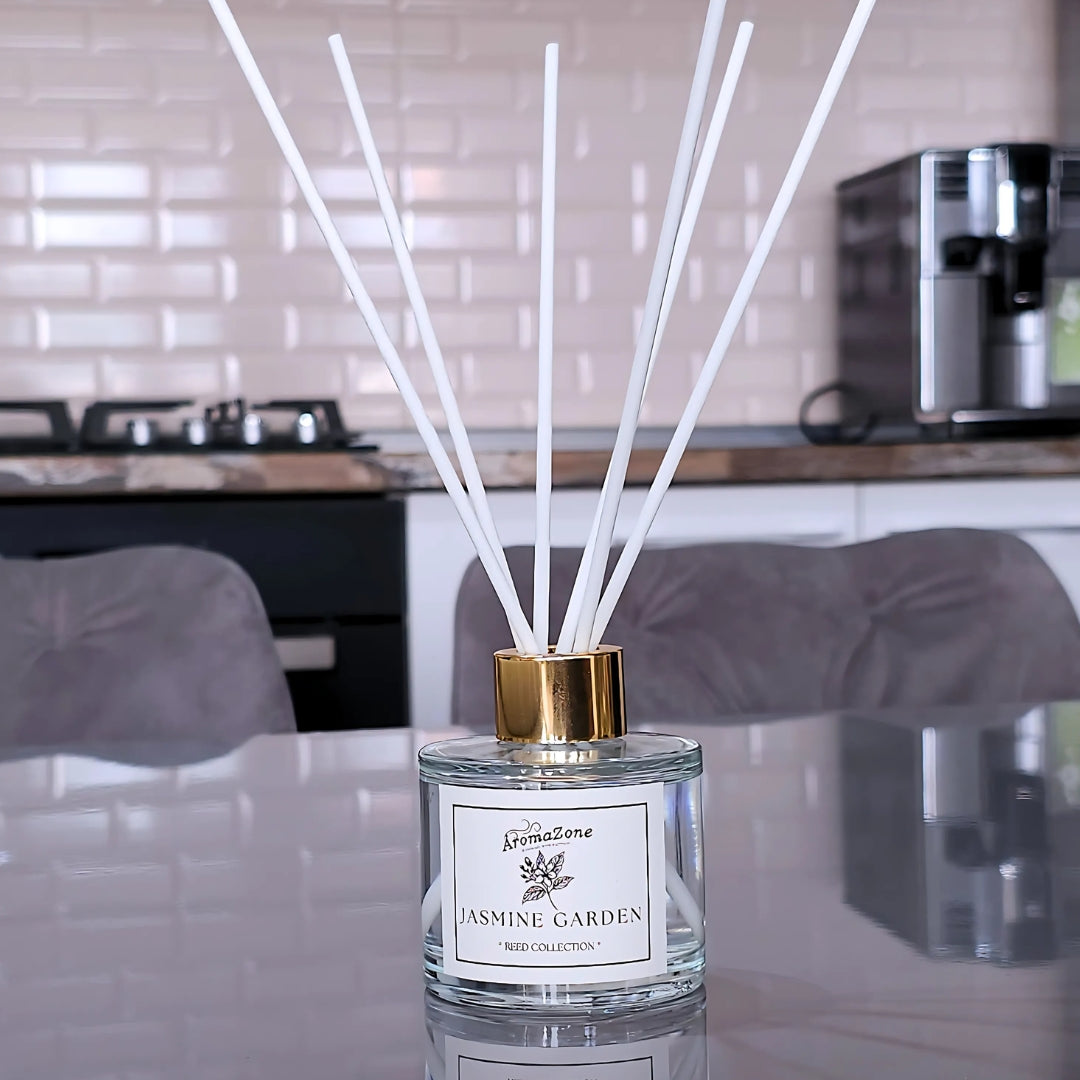🌸JASMINE GARDEN🌿 Odorizant de cameră natural cu bețișoare, bază ECO-FRIENDLY, handmade - Iasomie, Mosc, Ylang-Ylang