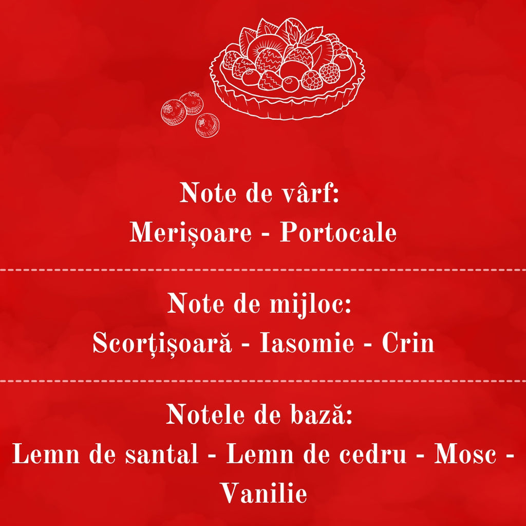 🍅CRANBERRY TART🍰 Lumânare parfumată decorativă, ceară naturală handmade