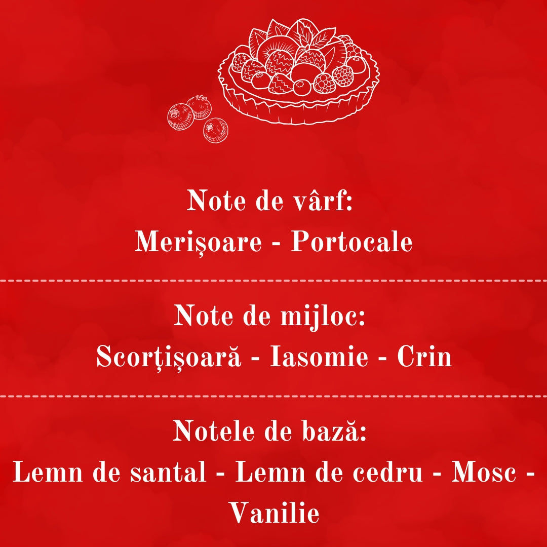 🍅CRANBERRY TART🍰 Lumânare parfumată decorativă, ceară naturală handmade