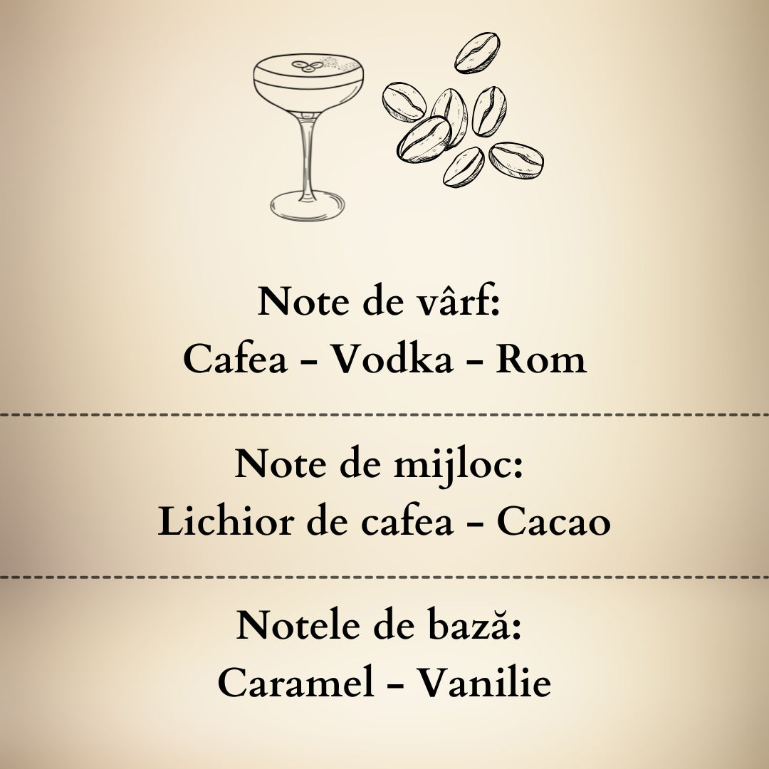 ☕ESPRESSO MARTINI🍸 Lumânare parfumată decorativă, ceară naturală handmade - Cafea, Vanilie, Rom