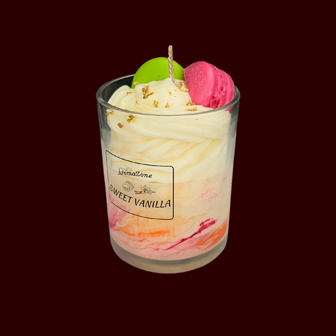 🍦SWEET VANILLA🍡 Lumânare parfumată decorativă, ceară naturală handmade