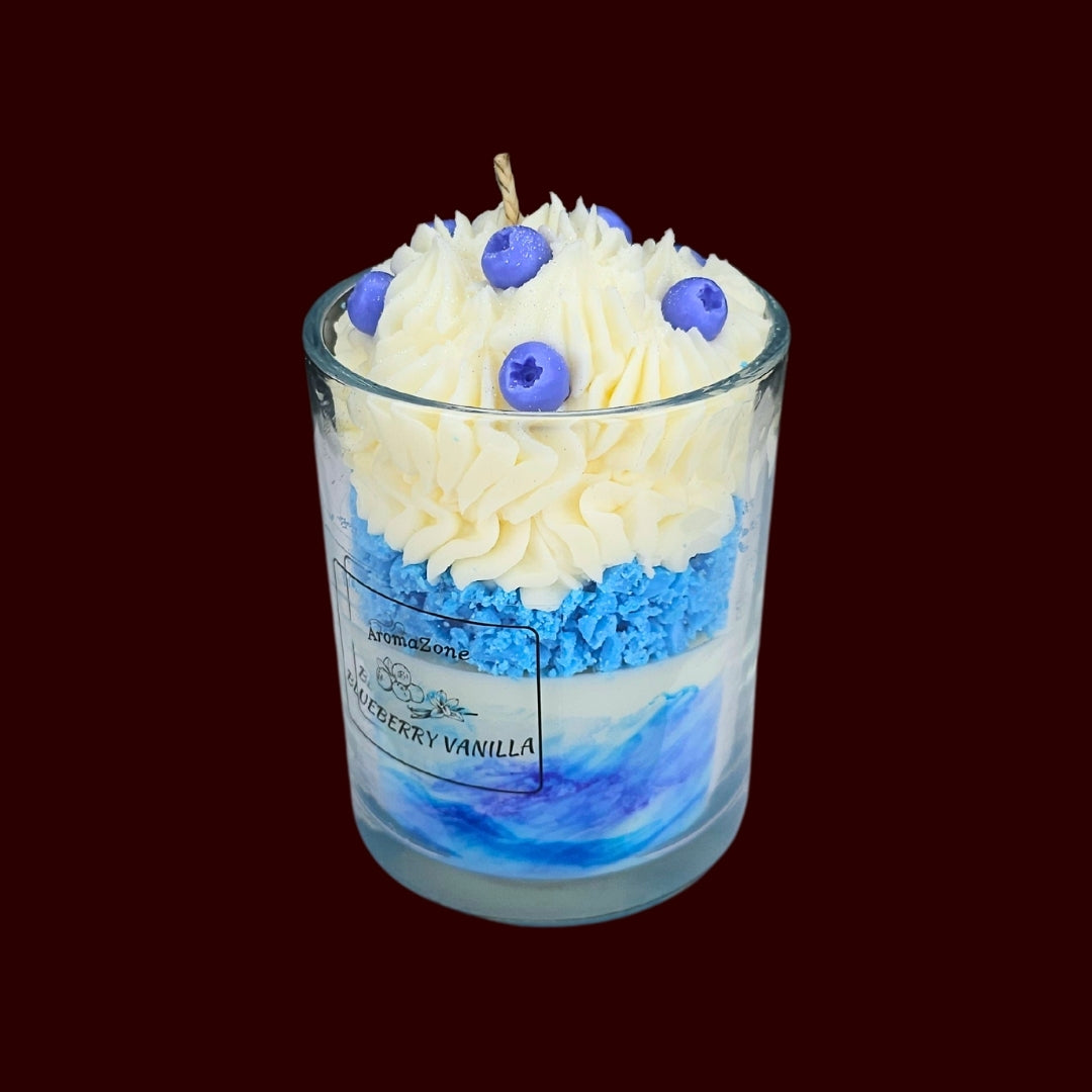 🫐BLUEBERRY VANILLA🍦 Lumânare parfumată decorativă, ceară naturală handmade