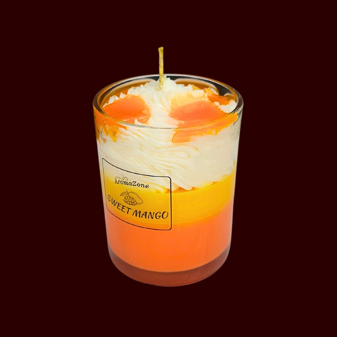 🥭SWEET MANGO💛 Lumânare parfumată decorativă, ceară naturală handmade