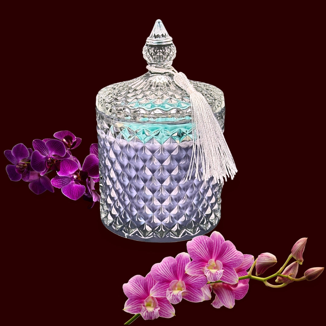 🪻BLACK ORCHID🪵 Lumânare parfumată decorativă, ceară naturală handmade