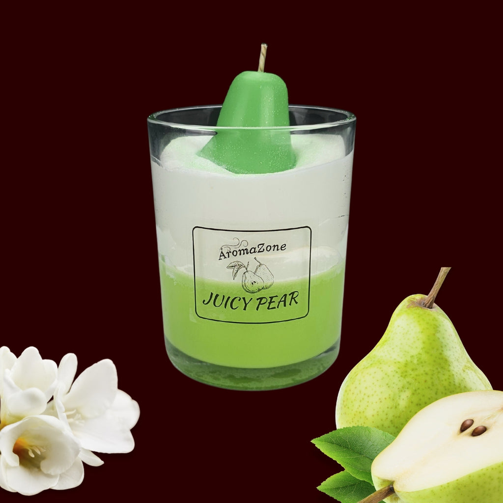 🍐JUICY PEAR🌼 Lumânare parfumată decorativă, ceară naturală handmade