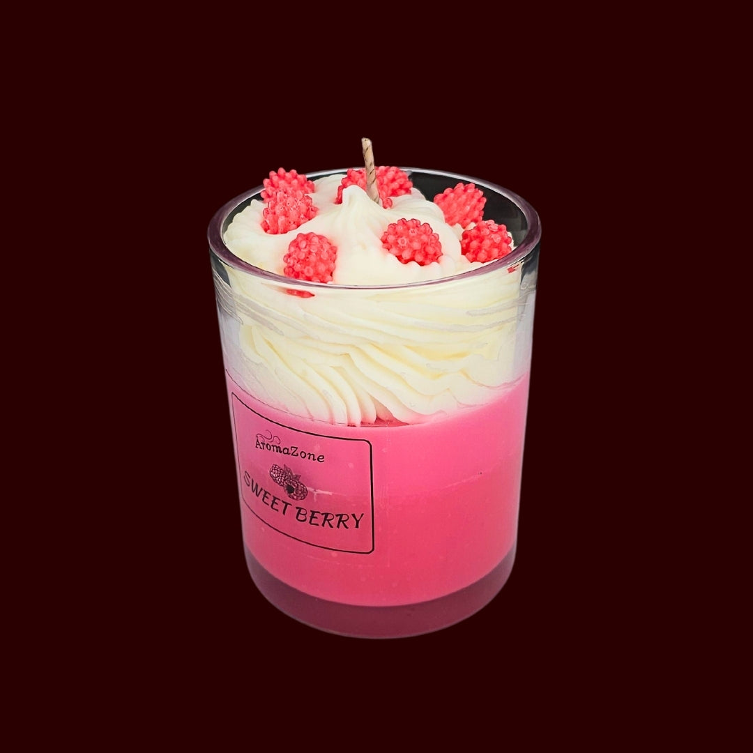🍓SWEET BERRY❤️ Lumânare parfumată decorativă, ceară naturală handmade