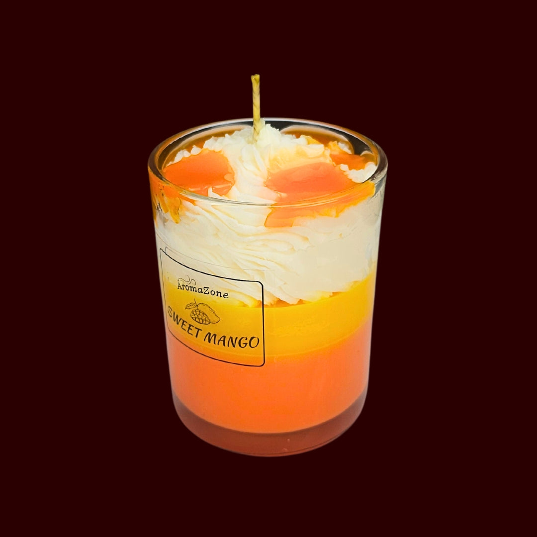🥭SWEET MANGO💛 Lumânare parfumată decorativă, ceară naturală handmade