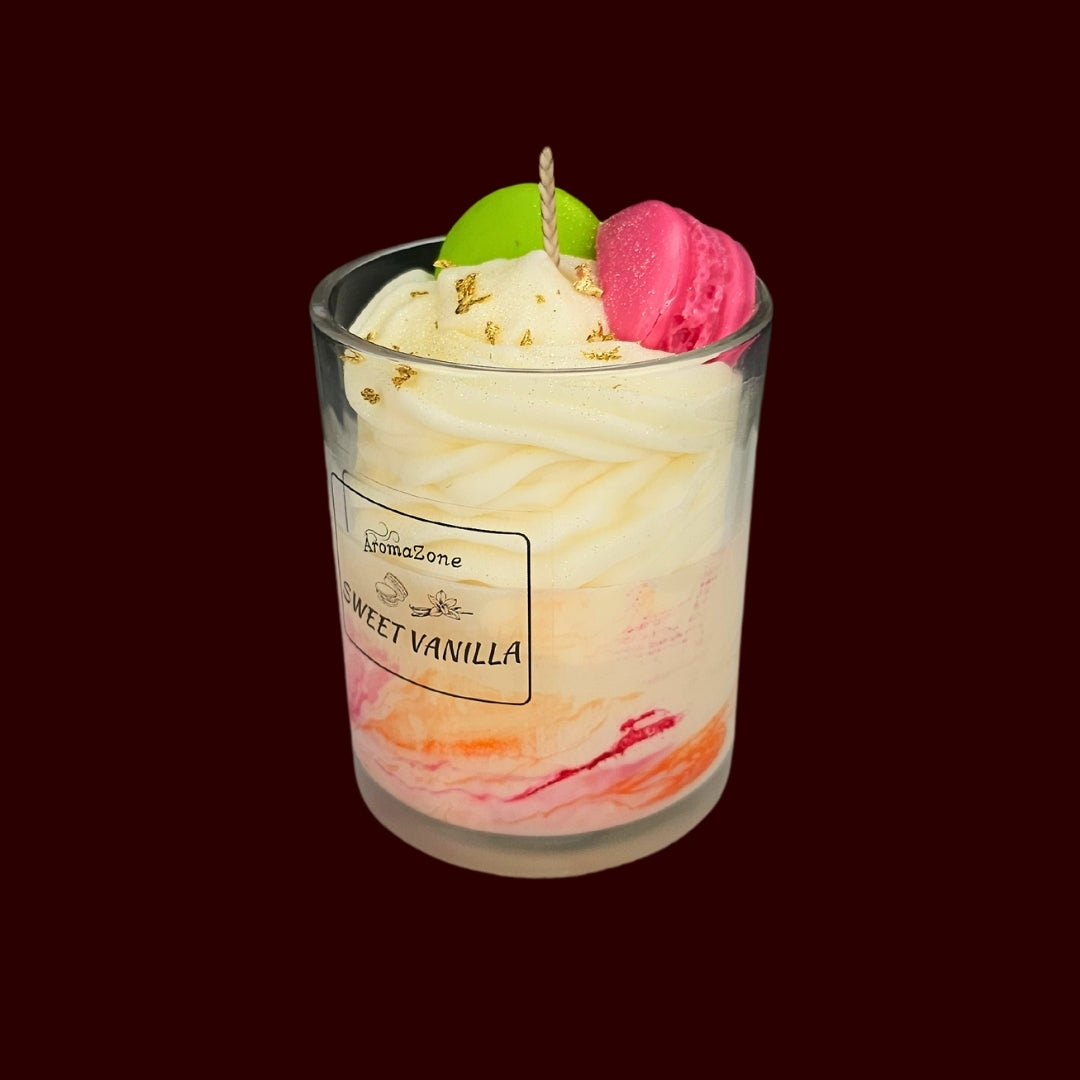 🍦SWEET VANILLA🍡 Lumânare parfumată decorativă, ceară naturală handmade